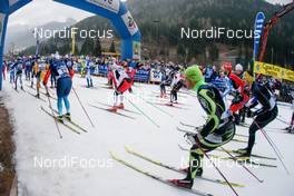 31.01.2016, Molina di Fiemme, Italy (ITA): Start of the race - Ski Classics and FIS Marathon Cup Marcialonga, Molina di Fiemme (ITA). www.nordicfocus.com. © Rauschendorfer/NordicFocus. Every downloaded picture is fee-liable.