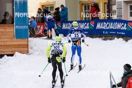 31.01.2016, Molina di Fiemme, Italy (ITA): group of athletes in Pozzo di Fassa- Ski Classics and FIS Marathon Cup Marcialonga, Molina di Fiemme (ITA). www.nordicfocus.com. © Rauschendorfer/NordicFocus. Every downloaded picture is fee-liable.