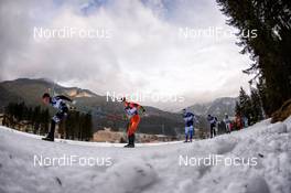 31.01.2016, Molina di Fiemme, Italy (ITA): Audun Laugaland (NOR), Kjetil Hagtvedt Dammen (NOR), Klas Nilsson (SWE), Joergen Brink (SWE), (l-r)  - Ski Classics and FIS Marathon Cup Marcialonga, Molina di Fiemme (ITA). www.nordicfocus.com. © Rauschendorfer/NordicFocus. Every downloaded picture is fee-liable.