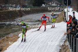 31.01.2016, Molina di Fiemme, Italy (ITA): Stanislav Rezac (CZE), Toni Livers (SUI), Bruno Debertolis (ITA), (l-r)  - Ski Classics and FIS Marathon Cup Marcialonga, Molina di Fiemme (ITA). www.nordicfocus.com. © Rauschendorfer/NordicFocus. Every downloaded picture is fee-liable.
