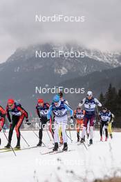 31.01.2016, Molina di Fiemme, Italy (ITA): Anders Aukland (NOR), Tord Asle Gjerdalen (NOR), Bill Impola (SWE), (l-r)  - Ski Classics and FIS Marathon Cup Marcialonga, Molina di Fiemme (ITA). www.nordicfocus.com. © Rauschendorfer/NordicFocus. Every downloaded picture is fee-liable.