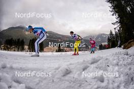 31.01.2016, Molina di Fiemme, Italy (ITA): Annika Loefstroem (SWE), Oyre Slind Astrid (NOR), Emilia Lindstedt (SWE), (l-r)  - Ski Classics and FIS Marathon Cup Marcialonga, Molina di Fiemme (ITA). www.nordicfocus.com. © Rauschendorfer/NordicFocus. Every downloaded picture is fee-liable.