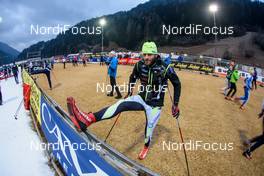 31.01.2016, Molina di Fiemme, Italy (ITA): athlete prepares for the start - Ski Classics and FIS Marathon Cup Marcialonga, Molina di Fiemme (ITA). www.nordicfocus.com. © Rauschendorfer/NordicFocus. Every downloaded picture is fee-liable.