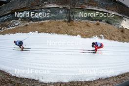 31.01.2016, Molina di Fiemme, Italy (ITA): Markus Joensson (SWE), Adrien Mougel (FRA), (l-r)  - Ski Classics and FIS Marathon Cup Marcialonga, Molina di Fiemme (ITA). www.nordicfocus.com. © Rauschendorfer/NordicFocus. Every downloaded picture is fee-liable.