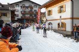 31.01.2016, Molina di Fiemme, Italy (ITA): Klara Moravcova (CZE), Aurelie Dabudyk (FRA), Valentina Shevchenko (UKR), (l-r)  - Ski Classics and FIS Marathon Cup Marcialonga, Molina di Fiemme (ITA). www.nordicfocus.com. © Rauschendorfer/NordicFocus. Every downloaded picture is fee-liable.
