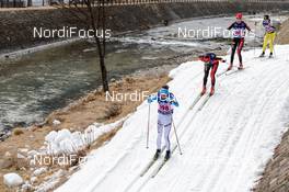 31.01.2016, Molina di Fiemme, Italy (ITA): Seraina Boner (SUI), Justyna Kowalczyk (POL), Katerina Smutna (AUT), Masako Ishida (JAP), (l-r)  - Ski Classics and FIS Marathon Cup Marcialonga, Molina di Fiemme (ITA). www.nordicfocus.com. © Rauschendorfer/NordicFocus. Every downloaded picture is fee-liable.