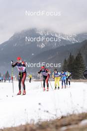 31.01.2016, Molina di Fiemme, Italy (ITA): Katerina Smutna (AUT), Justyna Kowalczyk (POL), Masako Ishida (JPN), Sara Lindborg (SWE), Britta Johansson Norgren (SWE), (l-r)  - Ski Classics and FIS Marathon Cup Marcialonga, Molina di Fiemme (ITA). www.nordicfocus.com. © Rauschendorfer/NordicFocus. Every downloaded picture is fee-liable.