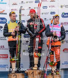 31.01.2016, Molina di Fiemme, Italy (ITA): Petter Eliassen (NOR), Tord Asle Gjerdalen (NOR), Stian Hoelgaard (NOR), (l-r) - Ski Classics and FIS Marathon Cup Marcialonga, Molina di Fiemme (ITA). www.nordicfocus.com. © Rauschendorfer/NordicFocus. Every downloaded picture is fee-liable.