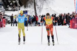07.02.2016, Seefeld, Austria (AUT): Johan Kjoelstad (NOR), Petter Eliassen (NOR), (l-r)  - Visma Ski Classics Kaiser Maximilian Lauf, Seefeld (AUT). www.nordicfocus.com. © Rauschendorfer/NordicFocus. Every downloaded picture is fee-liable.