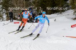 07.02.2016, Seefeld, Austria (AUT): Kjetil Dammen (NOR), Morten Eide Pedersen (NOR), (l-r)  - Visma Ski Classics Kaiser Maximilian Lauf, Seefeld (AUT). www.nordicfocus.com. © Rauschendorfer/NordicFocus. Every downloaded picture is fee-liable.