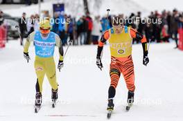 07.02.2016, Seefeld, Austria (AUT): Johan Kjoelstad (NOR), Petter Eliassen (NOR), (l-r)  - Visma Ski Classics Kaiser Maximilian Lauf, Seefeld (AUT). www.nordicfocus.com. © Rauschendorfer/NordicFocus. Every downloaded picture is fee-liable.