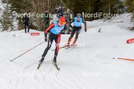 07.02.2016, Seefeld, Austria (AUT): Oskar Kardin (SWE), Antti Lampinen (FIN), (l-r)  - Visma Ski Classics Kaiser Maximilian Lauf, Seefeld (AUT). www.nordicfocus.com. © Rauschendorfer/NordicFocus. Every downloaded picture is fee-liable.