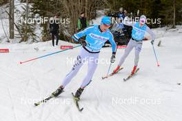 07.02.2016, Seefeld, Austria (AUT): Daniel Richardsson (SWE), Oscar Persson (SWE), (l-r)  - Visma Ski Classics Kaiser Maximilian Lauf, Seefeld (AUT). www.nordicfocus.com. © Rauschendorfer/NordicFocus. Every downloaded picture is fee-liable.