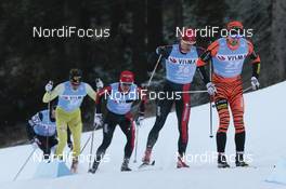 13.02.2016, Cortina-Toblach, Italy (ITA): Group of athletes trying to catch the firsts at the last km   - Ski Classics, Cortina-Toblach (ITA). www.nordicfocus.com. © Modica/NordicFocus. Every downloaded picture is fee-liable.