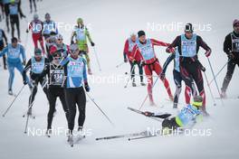 13.02.2016, Cortina-Toblach, Italy (ITA): Spectacular fall in the starting group of the race   - Ski Classics, Cortina-Toblach (ITA). www.nordicfocus.com. © Modica/NordicFocus. Every downloaded picture is fee-liable.