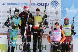 13.02.2016, Cortina-Toblach, Italy (ITA): John Kristian Dahl (NOR), Tord Asle Gjerdalen (NOR), Petter Eliassen (NOR), (l-r) - Ski Classics, Cortina-Toblach (ITA). www.nordicfocus.com. © Modica/NordicFocus. Every downloaded picture is fee-liable.
