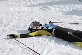 13.02.2016, Cortina-Toblach, Italy (ITA): Tired competitors after the finish   - Ski Classics, Cortina-Toblach (ITA). www.nordicfocus.com. © Modica/NordicFocus. Every downloaded picture is fee-liable.