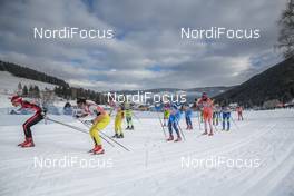 13.02.2016, Cortina-Toblach, Italy (ITA): The start of the ladies race   - Ski Classics, Cortina-Toblach (ITA). www.nordicfocus.com. © Modica/NordicFocus. Every downloaded picture is fee-liable.