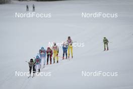 13.02.2016, Cortina-Toblach, Italy (ITA): Ladies group after the start of the race   - Ski Classics, Cortina-Toblach (ITA). www.nordicfocus.com. © Modica/NordicFocus. Every downloaded picture is fee-liable.