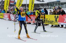 13.-14.02.2016, St. Johann Austria (AUT): Athletes at the finish line - Int. Tiroler Koasaloppet, St. Johann (AUT). www.nordicfocus.com. © Rauschendorfer/NordicFocus. Every downloaded picture is fee-liable.