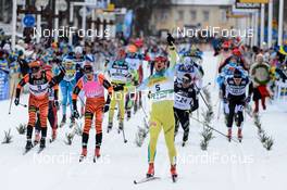 06.03.2016, Mora, Sweden (SWE): Anders Moelmen Hoest (NOR), Stian Hoelgaard (NOR), John Kristian Dahl (NOR), (l-r)  - Ski Classics and FIS Marathon Cup Vasaloppet, Mora (SWE). www.nordicfocus.com. © Rauschendorfer/NordicFocus. Every downloaded picture is fee-liable.
