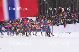 08.01.2017, Oberhof, Germany (GER): Ole Einar Bjoerndalen (NOR), Arnd Peiffer (GER), Anton Shipulin (RUS), Julian Eberhard (AUT), Erik Lesser (GER), Henrik L'abee-Lund (NOR), Martin Fourcade (FRA), (l-r) -  IBU world cup biathlon, mass men, Oberhof (GER). www.nordicfocus.com. © Manzoni/NordicFocus. Every downloaded picture is fee-liable.