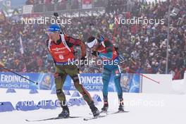 08.01.2017, Oberhof, Germany (GER): Erik Lesser (GER), Jean Guillaume Beatrix (FRA), (l-r) -  IBU world cup biathlon, mass men, Oberhof (GER). www.nordicfocus.com. © Manzoni/NordicFocus. Every downloaded picture is fee-liable.