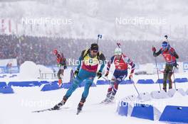 08.01.2017, Oberhof, Germany (GER): Martin Fourcade (FRA), Ole Einar Bjoerndalen (NOR), Simon Schempp (GER), (l-r) -  IBU world cup biathlon, mass men, Oberhof (GER). www.nordicfocus.com. © Manzoni/NordicFocus. Every downloaded picture is fee-liable.