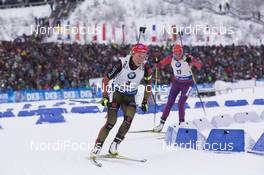 08.01.2017, Oberhof, Germany (GER): Laura Dahlmeier (GER), Susan Dunklee (USA), (l-r) -  IBU world cup biathlon, mass women, Oberhof (GER). www.nordicfocus.com. © Manzoni/NordicFocus. Every downloaded picture is fee-liable.