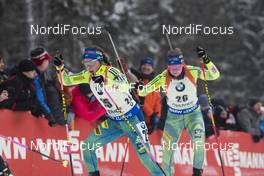 08.01.2017, Oberhof, Germany (GER): Anna Magnusson (SWE), Chardine Sloof (SWE), (l-r) -  IBU world cup biathlon, mass women, Oberhof (GER). www.nordicfocus.com. © Manzoni/NordicFocus. Every downloaded picture is fee-liable.