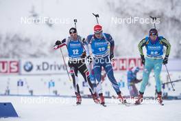 07.01.2017, Oberhof, Germany (GER): Dominik Landertinger (AUT), Ondrej Moravec (CZE), Henrik L'abee-Lund (NOR), (l-r) -  IBU world cup biathlon, pursuit men, Oberhof (GER). www.nordicfocus.com. © Manzoni/NordicFocus. Every downloaded picture is fee-liable.