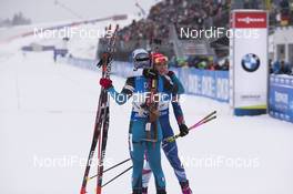 07.01.2017, Oberhof, Germany (GER): Gabriela Koukalova (CZE), Marie Dorin Habert (FRA), (l-r) -  IBU world cup biathlon, pursuit women, Oberhof (GER). www.nordicfocus.com. © Manzoni/NordicFocus. Every downloaded picture is fee-liable.