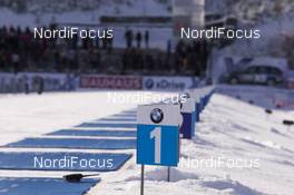 06.01.2017, Oberhof, Germany (GER): Event Feature: a single radio at the shooting range -  IBU world cup biathlon, sprint women, Oberhof (GER). www.nordicfocus.com. © Manzoni/NordicFocus. Every downloaded picture is fee-liable.