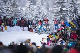 15.01.2017, Ruhpolding, Germany (GER): Celia Aymonier (FRA), Maren Hammerschmidt (GER), Lucie Charvatova (CZE), (l-r) -  IBU world cup biathlon, pursuit women, Ruhpolding (GER). www.nordicfocus.com. © Manzoni/NordicFocus. Every downloaded picture is fee-liable.