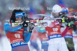 15.01.2017, Ruhpolding, Germany (GER): Tatiana Akimova (RUS) -  IBU world cup biathlon, pursuit women, Ruhpolding (GER). www.nordicfocus.com. © Manzoni/NordicFocus. Every downloaded picture is fee-liable.