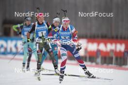 12.01.2017, Ruhpolding, Germany (GER): Laura Dahlmeier (GER), Marte Olsbu (NOR), (l-r) -  IBU world cup biathlon, relay women, Ruhpolding (GER). www.nordicfocus.com. © Manzoni/NordicFocus. Every downloaded picture is fee-liable.