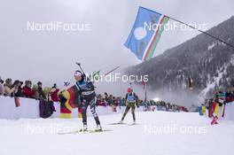 12.01.2017, Ruhpolding, Germany (GER): Alexia Runggaldier (ITA), Franziska Preuss (GER), (l-r) -  IBU world cup biathlon, relay women, Ruhpolding (GER). www.nordicfocus.com. © Manzoni/NordicFocus. Every downloaded picture is fee-liable.