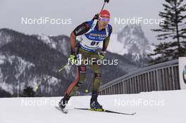 13.01.2017, Ruhpolding, Germany (GER): Arnd Peiffer (GER) -  IBU world cup biathlon, sprint men, Ruhpolding (GER). www.nordicfocus.com. © Manzoni/NordicFocus. Every downloaded picture is fee-liable.