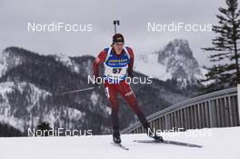 13.01.2017, Ruhpolding, Germany (GER): Tomas Kaukenas (LTU) -  IBU world cup biathlon, sprint men, Ruhpolding (GER). www.nordicfocus.com. © Manzoni/NordicFocus. Every downloaded picture is fee-liable.