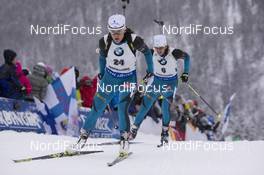 14.01.2017, Ruhpolding, Germany (GER): Celia Aymonier (FRA), Julia Simon (FRA) -  IBU world cup biathlon, sprint women, Ruhpolding (GER). www.nordicfocus.com. © Manzoni/NordicFocus. Every downloaded picture is fee-liable.