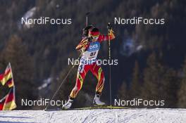 19.01.2017, Antholz, Italy (ITA): Yan Zhang (CHN) -  IBU world cup biathlon, individual women, Antholz (ITA). www.nordicfocus.com. © Manzoni/NordicFocus. Every downloaded picture is fee-liable.