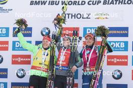 21.01.2017, Antholz, Italy (ITA): Laura Dahlmeier (GER), Nadine Horchler (GER), Gabriela Koukalova (CZE), (l-r) -  IBU world cup biathlon, mass women, Antholz (ITA). www.nordicfocus.com. © Manzoni/NordicFocus. Every downloaded picture is fee-liable.