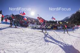 21.01.2017, Antholz, Italy (ITA): Dorothea Wierer (ITA), Susan Dunklee (USA), (l-r) -  IBU world cup biathlon, mass women, Antholz (ITA). www.nordicfocus.com. © Manzoni/NordicFocus. Every downloaded picture is fee-liable.