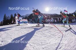 21.01.2017, Antholz, Italy (ITA): Marie Dorin Habert (FRA) -  IBU world cup biathlon, mass women, Antholz (ITA). www.nordicfocus.com. © Manzoni/NordicFocus. Every downloaded picture is fee-liable.