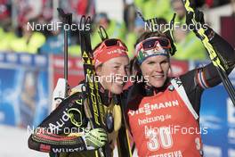 21.01.2017, Antholz, Italy (ITA): Laura Dahlmeier (GER), Nadine Horchler (GER), (l-r) -  IBU world cup biathlon, mass women, Antholz (ITA). www.nordicfocus.com. © Manzoni/NordicFocus. Every downloaded picture is fee-liable.