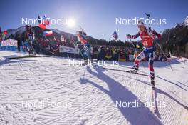 21.01.2017, Antholz, Italy (ITA): Veronika Vitkova (CZE), Anais Bescond (FRA), Marte Olsbu (NOR), (l-r) -  IBU world cup biathlon, mass women, Antholz (ITA). www.nordicfocus.com. © Manzoni/NordicFocus. Every downloaded picture is fee-liable.