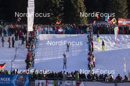 21.01.2017, Antholz, Italy (ITA): Dmitry Malyshko (RUS), Johannes Thingnes Boe (NOR), Arnd Peiffer (GER), (l-r) -  IBU world cup biathlon, relay men, Antholz (ITA). www.nordicfocus.com. © Manzoni/NordicFocus. Every downloaded picture is fee-liable.