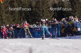 22.01.2017, Antholz, Italy (ITA): Vanessa Hinz (GER), Anais Chevalier (FRA), (l-r) -  IBU world cup biathlon, relay women, Antholz (ITA). www.nordicfocus.com. © Manzoni/NordicFocus. Every downloaded picture is fee-liable.