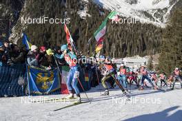 22.01.2017, Antholz, Italy (ITA): Galina Vishnevskaya (KAZ), Vanessa Hinz (GER), (l-r) -  IBU world cup biathlon, relay women, Antholz (ITA). www.nordicfocus.com. © Manzoni/NordicFocus. Every downloaded picture is fee-liable.