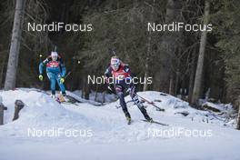 22.01.2017, Antholz, Italy (ITA): Justine Braisaz (FRA), Federica Sanfilippo (ITA), (l-r) -  IBU world cup biathlon, relay women, Antholz (ITA). www.nordicfocus.com. © Manzoni/NordicFocus. Every downloaded picture is fee-liable.